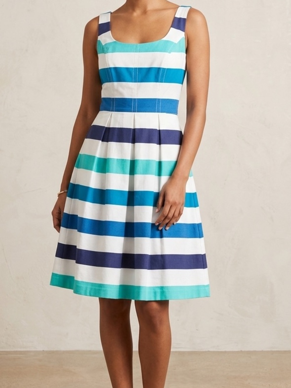 Jones New York Striped Fit-and-Flare Dress